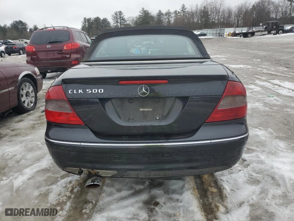 2006 Mercedes-Benz CLK-Class 5.0L with VIN WDBTK75G66T057685, listed as a Copart auction lot 43853295 with 0 mi miles and Clean Title. Bid and sale history available at carsss.com. Image 6.