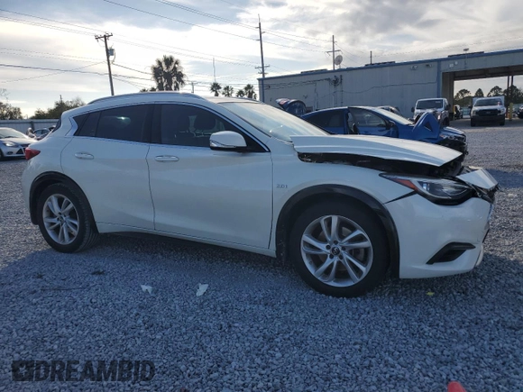 2019 Infiniti QX30 Luxe with VIN SJKCH5CP0KA011537, listed as a Copart auction lot 42984935 with 45,198 mi miles and Non repairable. Bid and sale history available at DreamBid. Image 4.