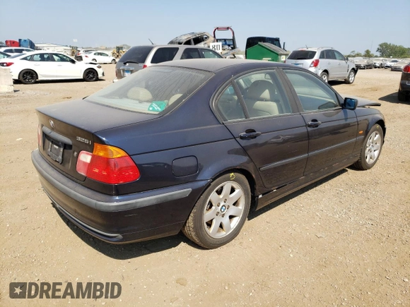 2001 BMW 3 Series 325i with VIN WBAAN37471ND45451, listed as a Copart auction lot 68648884 with 156,589 mi miles and Salvage Title. Bid and sale history available at carsss.com. Image 3.