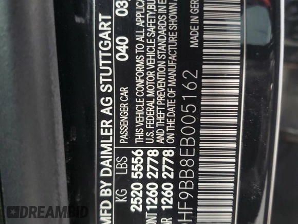 2014 Mercedes-Benz E 550 Sport with VIN WDDHF9BB8EB005162, listed as a Copart auction lot 46707395 with 146,824 mi miles and Non Repairable. Bid and sale history available at DreamBid. Image 13.