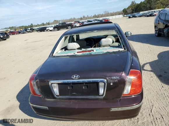 2005 Hyundai XG350 with VIN KMHFU45E95A424638, listed as a Copart auction lot 70498344 with 78,050 mi miles and Clean Title. Bid and sale history available at carsss.com. Image 6.