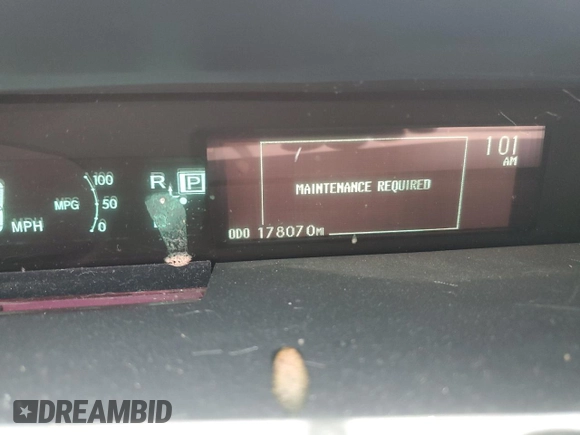 2013 Toyota Prius One with VIN JTDKN3DU0D1646227, listed as a Copart auction lot 50523035 with 178,070 mi miles and Salvage Title. Bid and sale history available at carsss.com. Image 9.