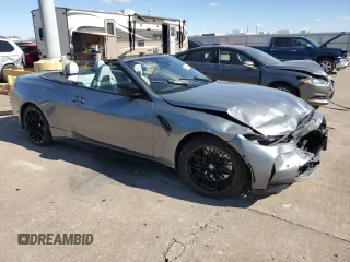 2024 BMW M4 Competition xDrive with VIN WBS33BA01RCP06011, listed as a Copart auction lot 75655344 with 0 mi miles and Salvage Title. Bid and sale history available at carsss.com. Image 4.