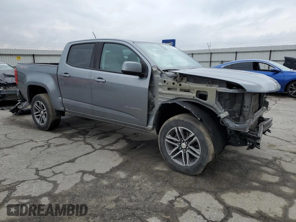 2021 Chevrolet Colorado 4WD Work Truck with VIN 1GCGTBEN9M1193206, listed as a Copart auction lot 82098144 with 66,122 mi miles and Salvage title. Bid and sale history available at DreamBid. Image 4.