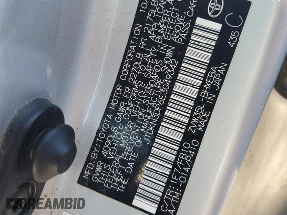 2014 Toyota Prius with VIN JTDKN3DP6E3049342, listed as a Copart auction lot 46463585 with 241,153 mi miles and Clean title. Bid and sale history available at DreamBid. Image 12.
