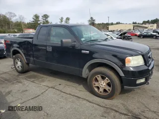 2004 Ford F-150 XLT with VIN 1FTPX14574NA88236, listed as a Copart auction lot 47227265 with 129,660 mi miles and Salvage Title. Bid and sale history available at carsss.com. Image 4.