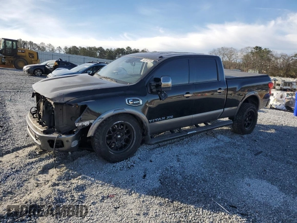 2016 Nissan Titan Platinum Reserve z VIN 1N6BA1F28GN508716, wystawiony jako Copart lot #46797225 z przebiegiem 168 572 mil mil oraz Szkoda całkowita • Salvage title. Historia ofert i sprzedaży dostępna na DreamBid. Obrazek 1.