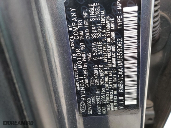 2021 Hyundai Kona SE with VIN KM8K1CAA7MU653062, listed as a Copart auction lot 51486875 with 60,999 mi miles and Clean Title. Bid and sale history available at carsss.com. Image 14.