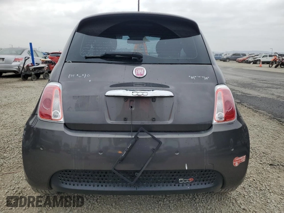 2014 FIAT 500e with VIN 3C3CFFGE7ET294608, listed as a Copart auction lot 52554225 with 67,857 mi miles and Salvage title. Bid and sale history available at DreamBid. Image 6.
