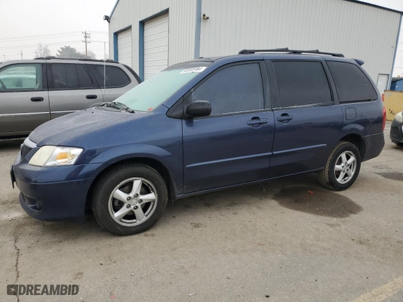2003 Mazda MPV LX with VIN JM3LW28A230338810, listed as a Copart auction lot 83089994 with 173,890 mi miles and Salvage Title. Bid and sale history available at carsss.com. Image 1.