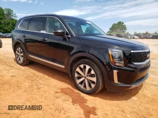2022 Kia Telluride S with VIN 5XYP64HC1NG222809, listed as a Copart auction lot 57153625 with 74,368 mi miles and Salvage title. Bid and sale history available at DreamBid. Image 4.