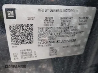 2018 GMC Acadia SLT with VIN 1GKKNMLS1JZ150439, listed as a IAAI auction lot 42508063 with 97,185 mi miles and . Bid and sale history available at DreamBid. Image 9.