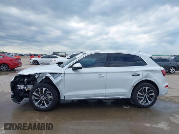 2023 Audi Q5 S line Premium Plus with VIN WA1EABFY3P2122520, listed as a IAAI auction lot 42179826 with 23,020 mi miles and . Bid and sale history available at DreamBid. Image 15.