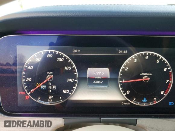 2018 Mercedes-Benz E-Class E 400 with VIN WDD1K6FB8JF038753, listed as a Copart auction lot 87055684 with 63,867 mi miles and Salvage Title. Bid and sale history available at carsss.com. Image 9.