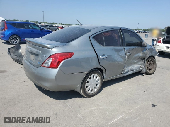 2013 Nissan Versa S Plus with VIN 3N1CN7AP3DL863681, listed as a Copart auction lot 76935524 with 86,971 mi miles and Salvage title. Bid and sale history available at DreamBid. Image 3.