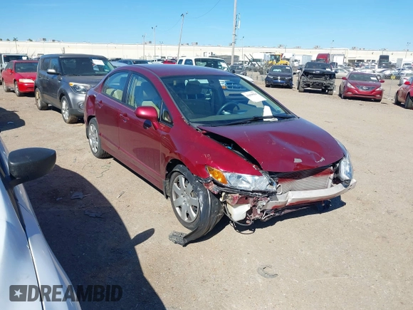 2008 Honda Civic LX with VIN 1HGFA16568L117545, listed as a IAAI auction lot 41698964 with 85,933 mi miles and . Bid and sale history available at DreamBid. Image 1.