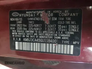 2016 Hyundai Tucson SE with VIN KM8J3CA45GU118400, listed as a Copart auction lot 52334885 with 140,719 mi miles and Clean Title. Bid and sale history available at carsss.com. Image 14.
