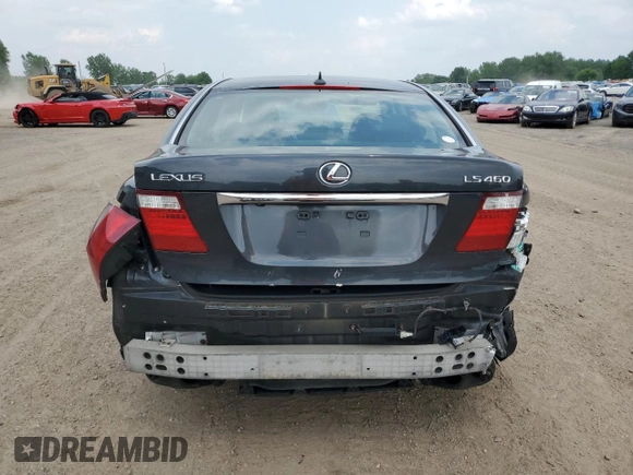 2007 Lexus LS 460 with VIN JTHBL46F175005741, listed as a Copart auction lot 59982435 with 225,398 mi miles and Clean title. Bid and sale history available at DreamBid. Image 6.