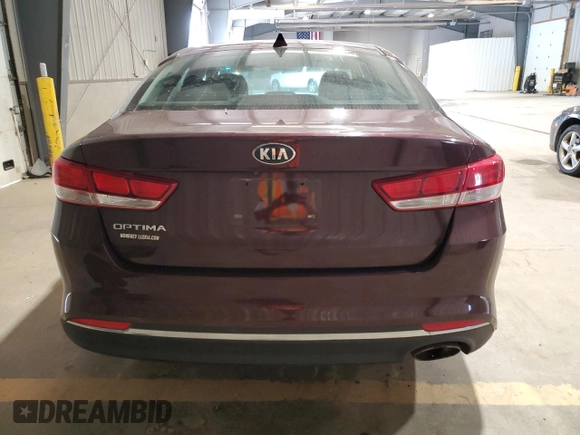 2018 Kia Optima LX with VIN 5XXGT4L3XJG260800, listed as a Copart auction lot 59512215 with 88,536 mi miles and Salvage title. Bid and sale history available at DreamBid. Image 6.