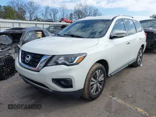 2020 Nissan Pathfinder S with VIN 5N1DR2AN4LC593664, listed as a IAAI auction lot 41589398 with 55,823 mi miles. Bid and sale history available at carsss.com. Image 2.