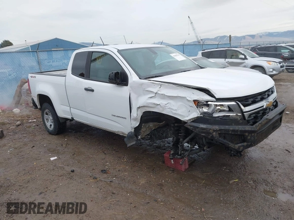 2021 Chevrolet Colorado 4WD Work Truck with VIN 1GCHTBEN2M1141579, listed as a IAAI auction lot 41056743 with 74,630 mi miles. Bid and sale history available at carsss.com. Image 1.