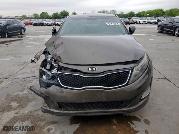 2014 Kia Optima LX with VIN 5XXGM4A79EG323734, listed as a Copart auction lot 51839395 with 0 mi miles and Clean Title. Bid and sale history available at carsss.com. Image 5.