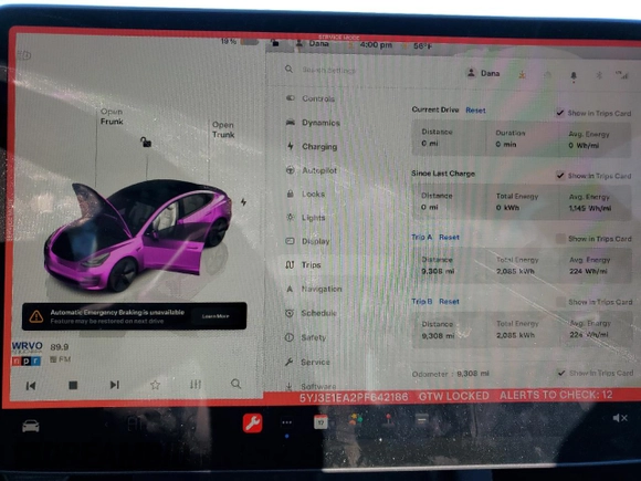 2023 Tesla Model 3 with VIN 5YJ3E1EA2PF642186, listed as a Copart auction lot 76612364 with 9,308 mi miles and Non Repairable. Bid and sale history available at carsss.com. Image 9.