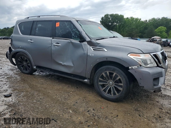 2017 Nissan Armada Platinum with VIN JN8AY2NF8H9300967, listed as a Copart auction lot 55513905 with 120,266 mi miles and Salvage title. Bid and sale history available at DreamBid. Image 4.