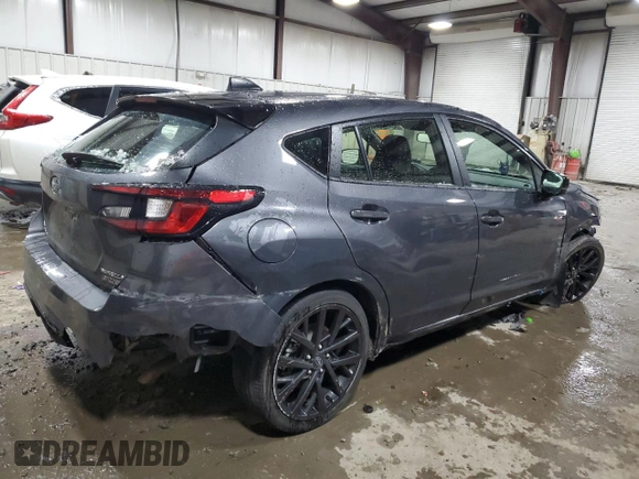 2024 Subaru Impreza RS with VIN JF1GUHJCXR8343638, listed as a Copart auction lot 83423874 with 17,688 mi miles and Salvage Title. Bid and sale history available at carsss.com. Image 3.