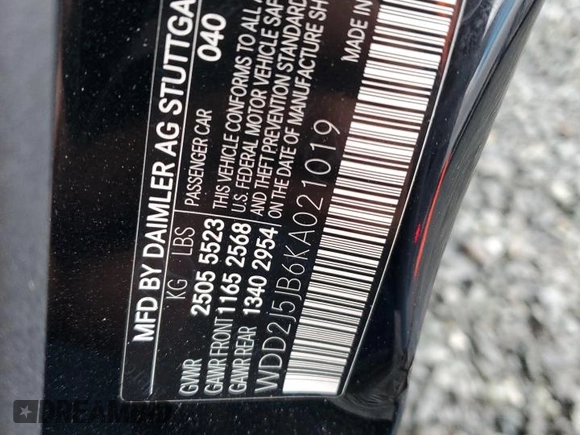 2019 Mercedes-Benz CLS 450 с VIN WDD2J5JB6KA021019, выставлен на аукционе Copart как лот 48024625 с пробегом 59 723 миль миль и Списание • Salvage title. История ставок и продаж доступна на DreamBid. Изображение 14.