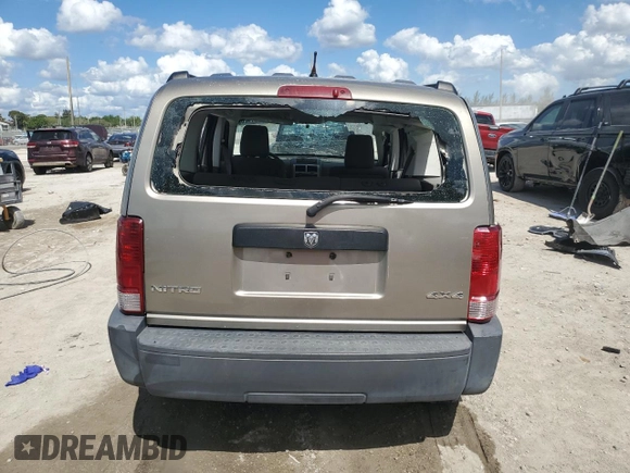 2007 Dodge Nitro SXT with VIN 1D8GU28K27W720123, listed as a Copart auction lot 47011265 with 147,312 mi miles and Salvage Title. Bid and sale history available at carsss.com. Image 6.