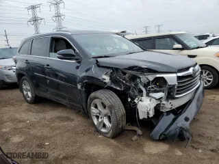 2015 Toyota Highlander Limited with VIN 5TDDKRFH1FS120621, listed as a Copart auction lot 49287555 with 90,933 mi miles and Salvage Title. Bid and sale history available at carsss.com. Image 4.