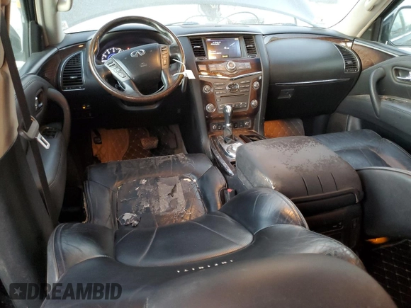 2011 Infiniti QX56 8-passenger with VIN JN8AZ2NC1B9300836, listed as a Copart auction lot 80492064 with 150,205 mi miles and Clean Title. Bid and sale history available at carsss.com. Image 8.