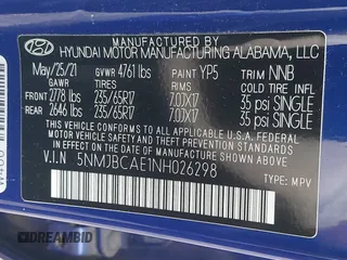 2022 Hyundai Tucson SEL z VIN 5NMJBCAE1NH026298, wystawiony jako IAAI lot #42365533 z przebiegiem 44 080 mil mil oraz . Historia ofert i sprzedaży dostępna na DreamBid. Obrazek 9.