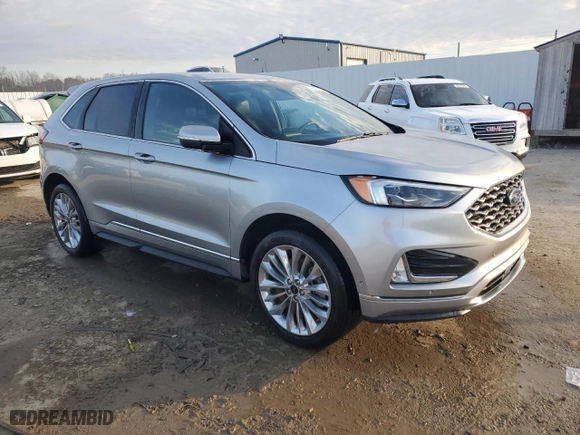 2022 Ford Edge Titanium with VIN 2FMPK4K99NBA77222, listed as a Copart auction lot 49812195 with 42,282 mi miles and Salvage Title. Bid and sale history available at carsss.com. Image 4.