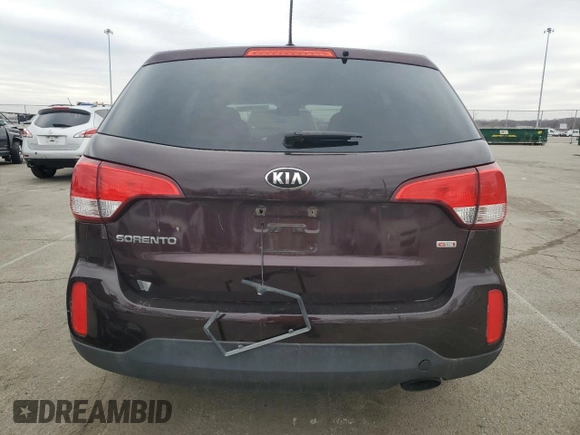 2015 Kia Sorento LX with VIN 5XYKT3A67FG569046, listed as a Copart auction lot 48377495 with 107,982 mi miles and Clean Title. Bid and sale history available at carsss.com. Image 6.