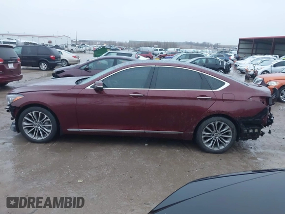 2015 Hyundai Genesis 3.8L with VIN KMHGN4JE5FU028777, listed as a IAAI auction lot 41222805 with 58,104 mi miles. Bid and sale history available at carsss.com. Image 15.