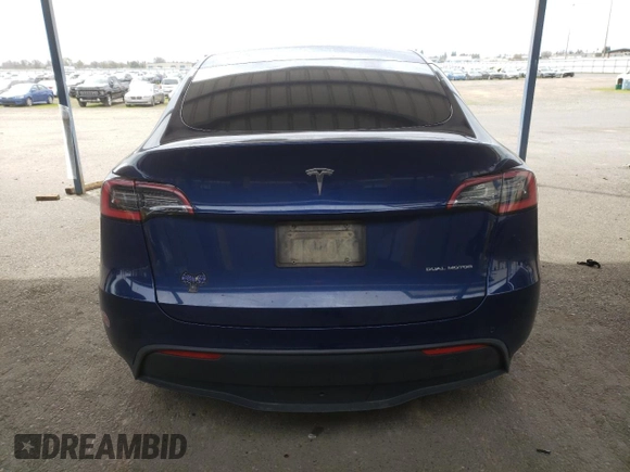 2021 Tesla Model Y Long Range with VIN 5YJYGDEE0MF096777, listed as a Copart auction lot 49005925 with 94,455 mi miles and Salvage Title. Bid and sale history available at DreamBid. Image 6.