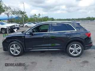 2020 Audi Q3 S line Premium Plus with VIN WA1EECF33L1052774, listed as a IAAI auction lot 42199200 with 55,008 mi miles and . Bid and sale history available at DreamBid. Image 14.