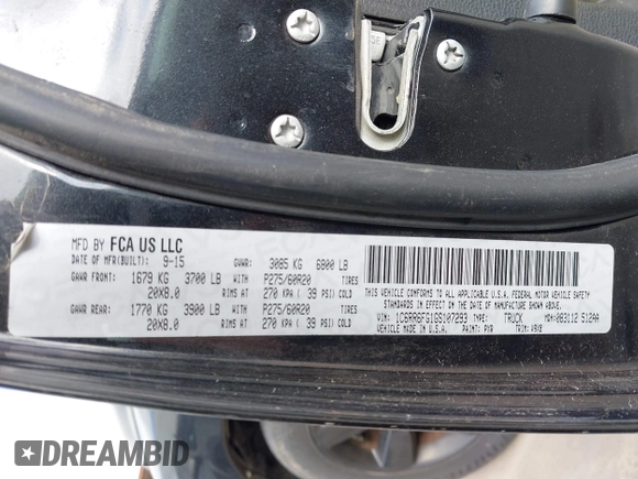 2016 Ram 1500 Express z VIN 1C6RR6FG1GS107293, wystawiony jako IAAI lot #42180339 z przebiegiem 182 237 mil mil oraz . Historia ofert i sprzedaży dostępna na DreamBid. Obrazek 9.