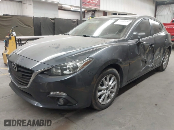 2015 Mazda 3 i Touring with VIN JM1BM1L75F1259985, listed as a IAAI auction lot 41067447 with 104,865 mi miles and . Bid and sale history available at carsss.com. Image 2.