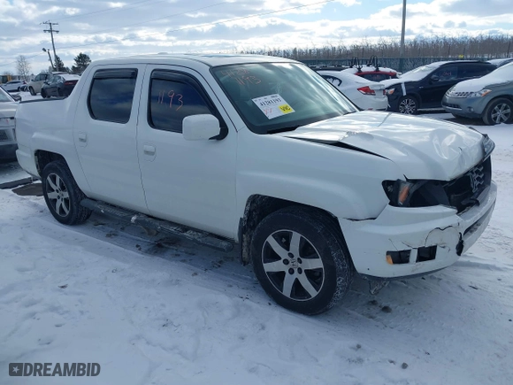 2014 Honda Ridgeline SE with VIN 5FPYK1F6XEB007553, listed as a IAAI auction lot 41281193 with 159,699 mi miles. Bid and sale history available at carsss.com. Image 1.