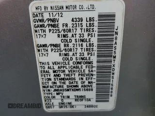 2013 Nissan Rogue S with VIN JN8AS5MTXDW515689, listed as a Copart auction lot 53549075 with 129,416 mi miles and Salvage Title. Bid and sale history available at carsss.com. Image 14.