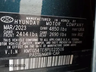 2023 Genesis G70 3.3T with VIN KMTG54TE8PU123516, listed as a Copart auction lot 76779384 with 1,723 mi miles and Non Repairable. Bid and sale history available at carsss.com. Image 13.