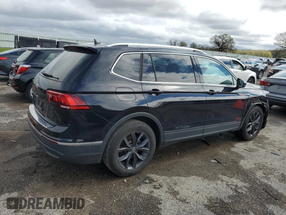 2023 Volkswagen Tiguan SE with VIN 3VVNB7AX2PM058818, listed as a Copart auction lot 55518755 with 35,878 mi miles and Salvage title. Bid and sale history available at DreamBid. Image 3.