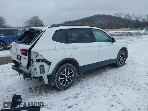 2021 Volkswagen Tiguan S with VIN 3VV0B7AX0MM092097, listed as a IAAI auction lot 41612128 with 49,525 mi miles and . Bid and sale history available at DreamBid. Image 4.