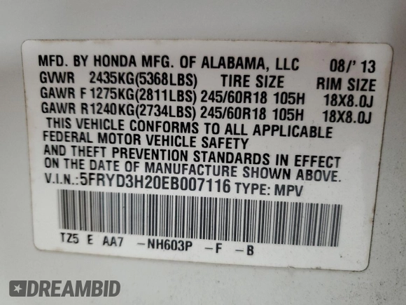 2014 Acura MDX with VIN 5FRYD3H20EB007116, listed as a Copart auction lot 44325805 with 89,669 mi miles and Salvage Title. Bid and sale history available at carsss.com. Image 15.