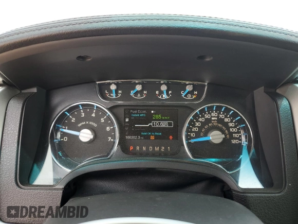 2013 Ford F-150 XL with VIN 1FTFW1EF6DKF53449, listed as a Copart auction lot 59697185 with 166,302 mi miles and Salvage title. Bid and sale history available at DreamBid. Image 9.