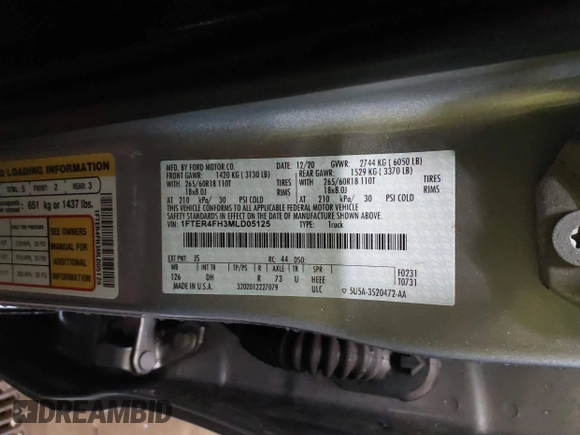 2021 Ford Ranger XL с VIN 1FTER4FH3MLD05125, выставлен на аукционе IAAI как лот 41619859 с пробегом 116 001 миль миль и . История ставок и продаж доступна на DreamBid. Изображение 9.