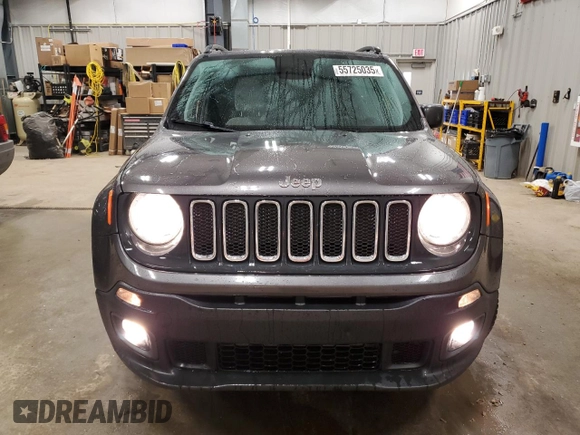 2018 Jeep Renegade Latitude z VIN ZACCJBBB8JPH66347, wystawiony jako Copart lot #55725035 z przebiegiem 65 166 mil mil oraz Szkoda całkowita • Salvage title. Historia ofert i sprzedaży dostępna na DreamBid. Obrazek 5.